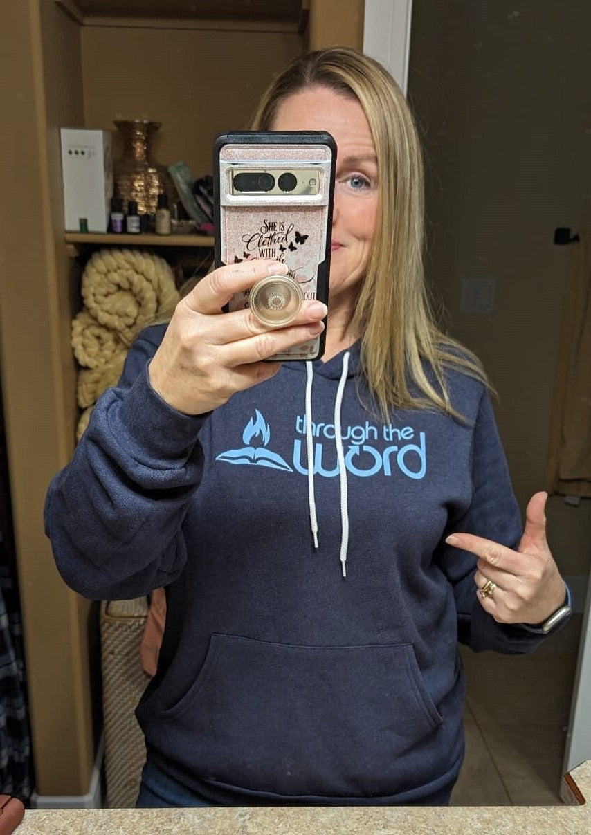 TTW Unisex Soft Lightweight Hoodie - Blue Logo