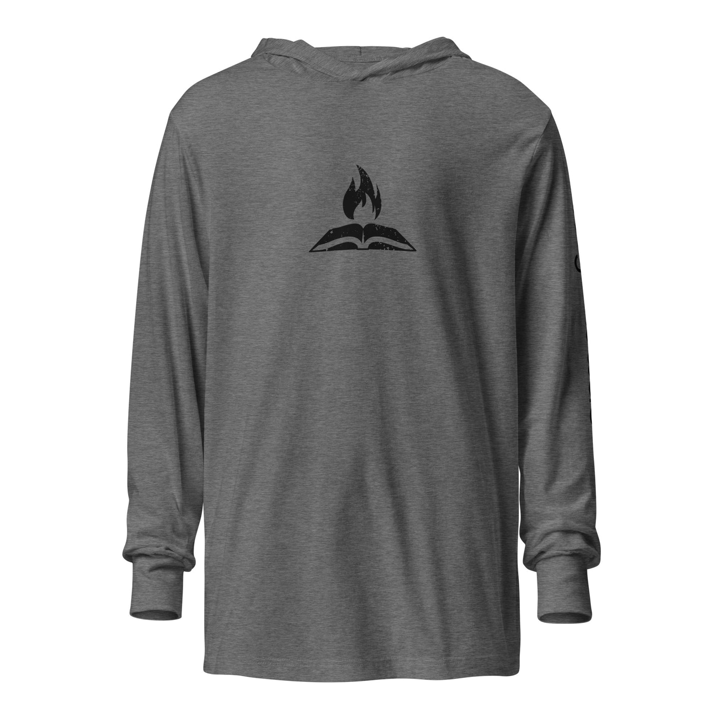 TTW Hooded Long Sleve Shirt - Flame + Wordmark Sleeve