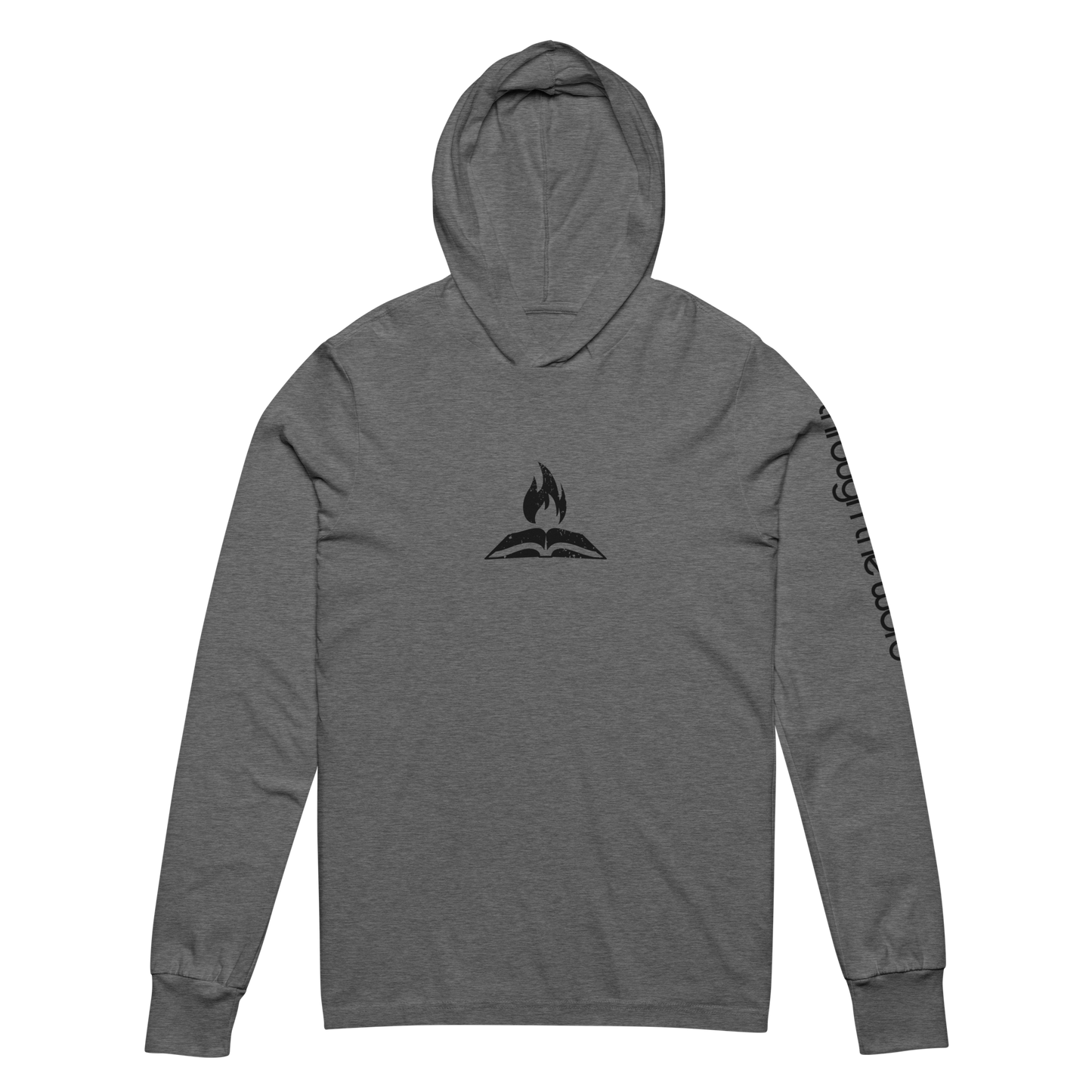 TTW Hooded Long Sleve Shirt - Flame + Wordmark Sleeve