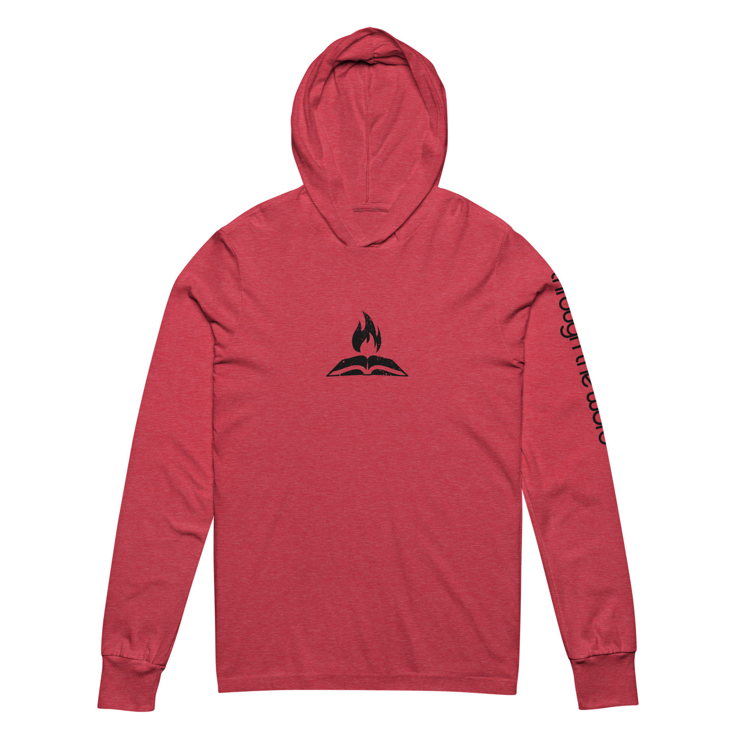 TTW Hooded Long Sleve Shirt - Flame + Wordmark Sleeve