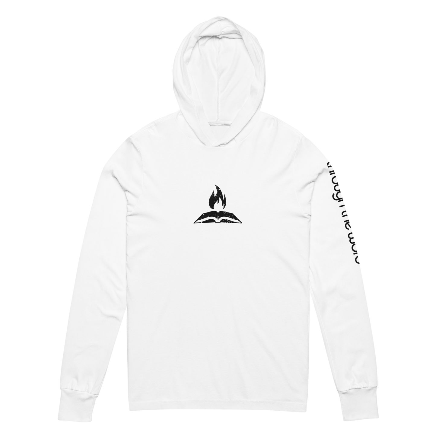 TTW Hooded Long Sleve Shirt - Flame + Wordmark Sleeve