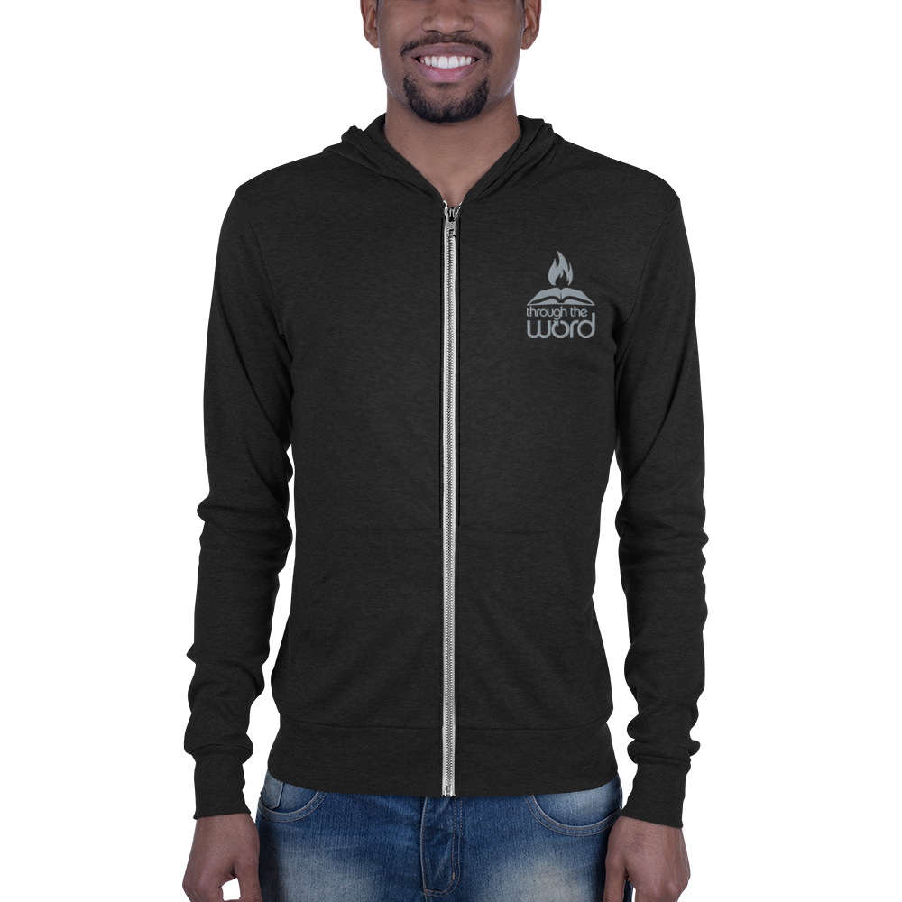 TTW Embroidered Logo Lightweight Hooded Zip-up