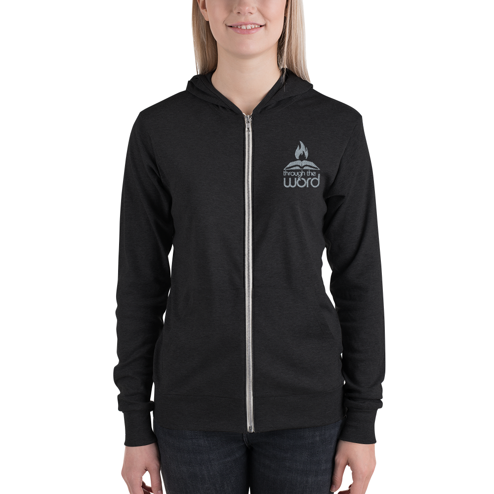 TTW Embroidered Logo Lightweight Hooded Zip-up