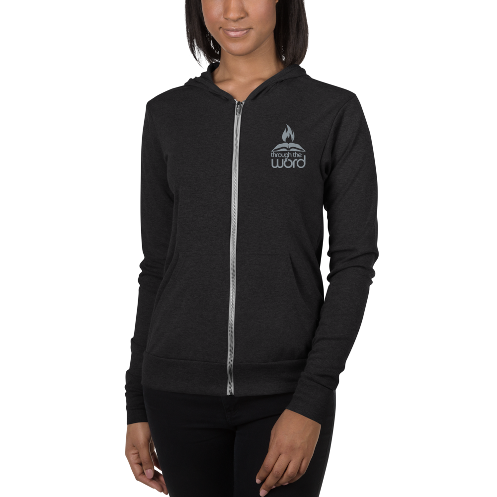 TTW Embroidered Logo Lightweight Hooded Zip-up