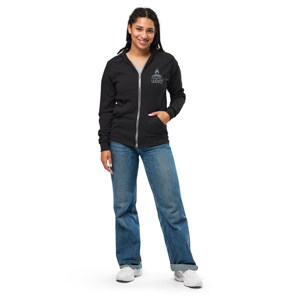 TTW Embroidered Logo Lightweight Hooded Zip-up