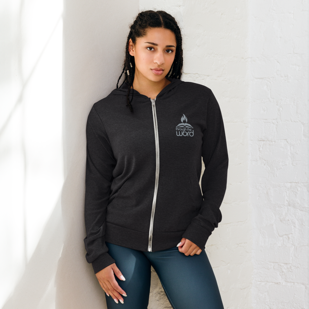 TTW Embroidered Logo Lightweight Hooded Zip-up