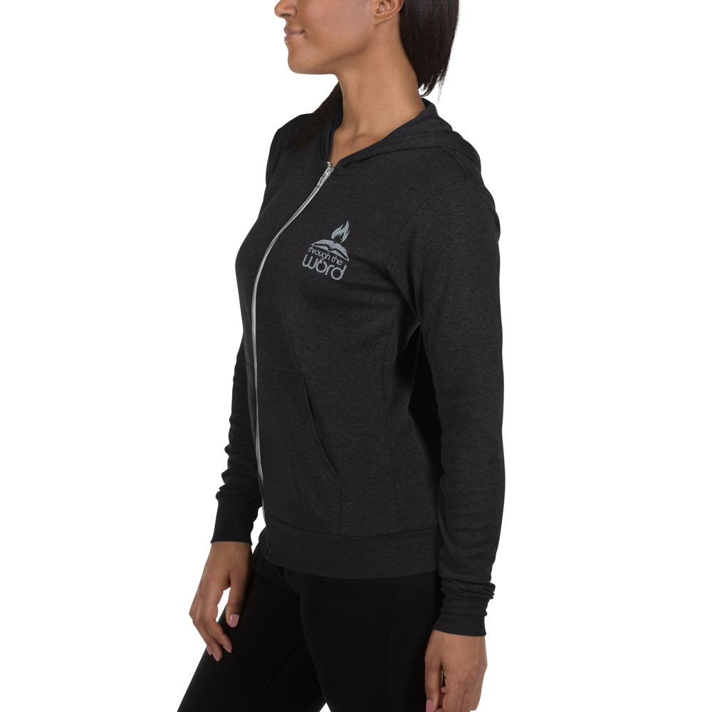 TTW Embroidered Logo Lightweight Hooded Zip-up