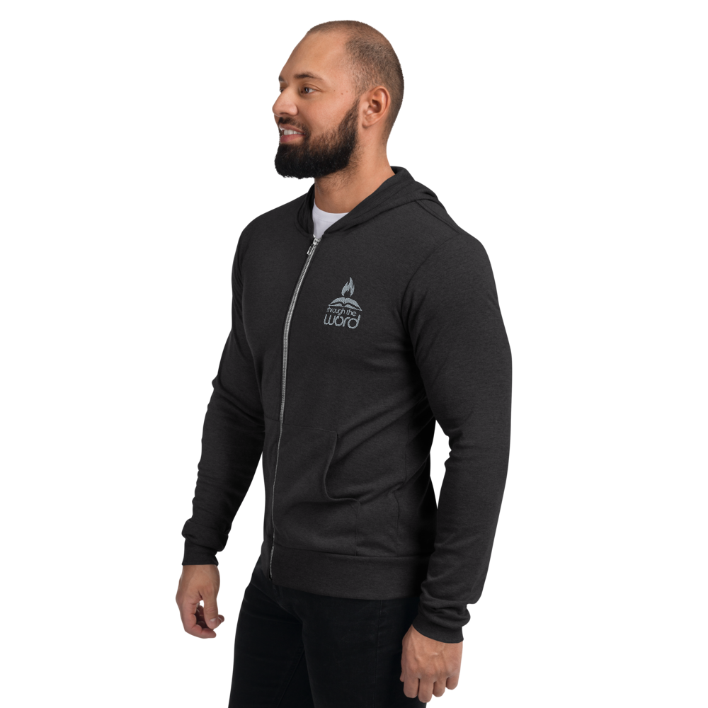 TTW Embroidered Logo Lightweight Hooded Zip-up