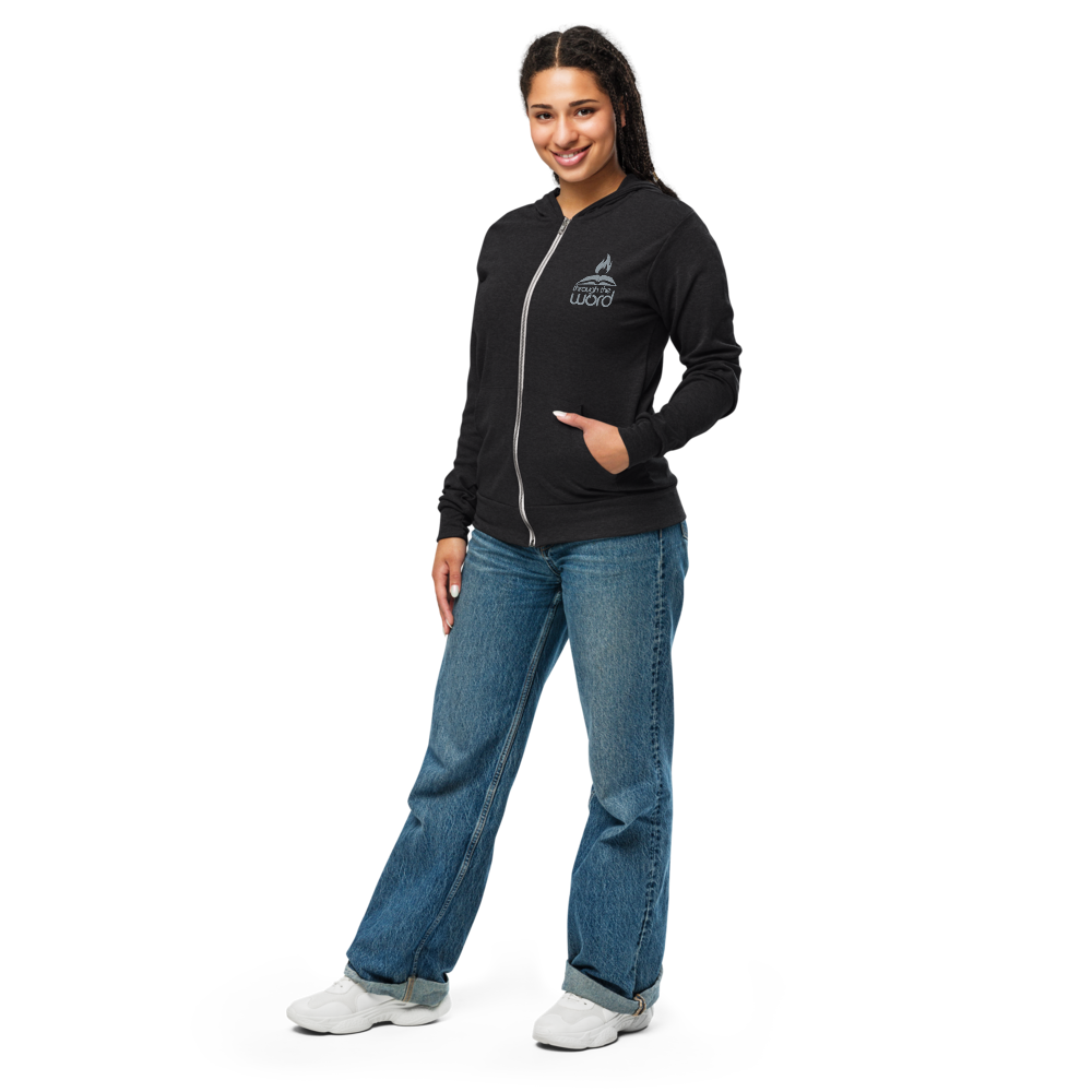 TTW Embroidered Logo Lightweight Hooded Zip-up