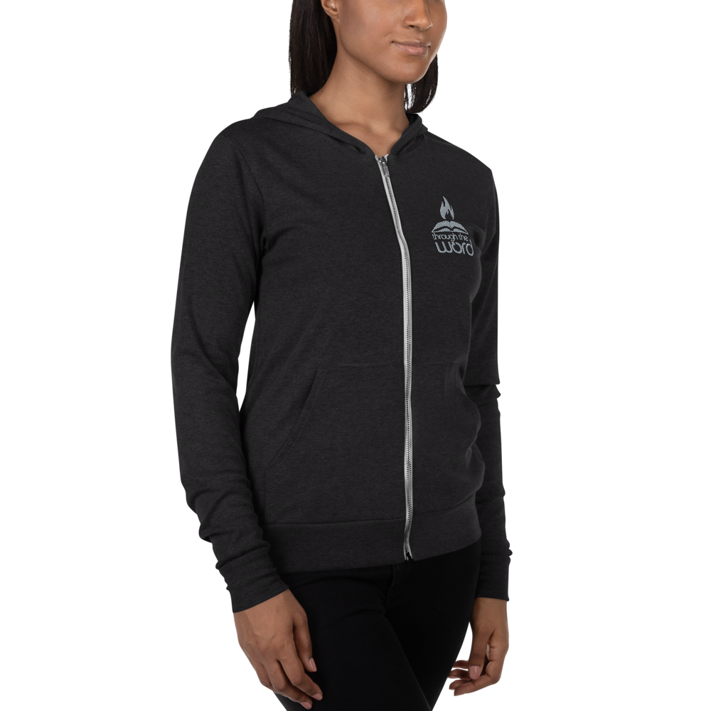 TTW Embroidered Logo Lightweight Hooded Zip-up