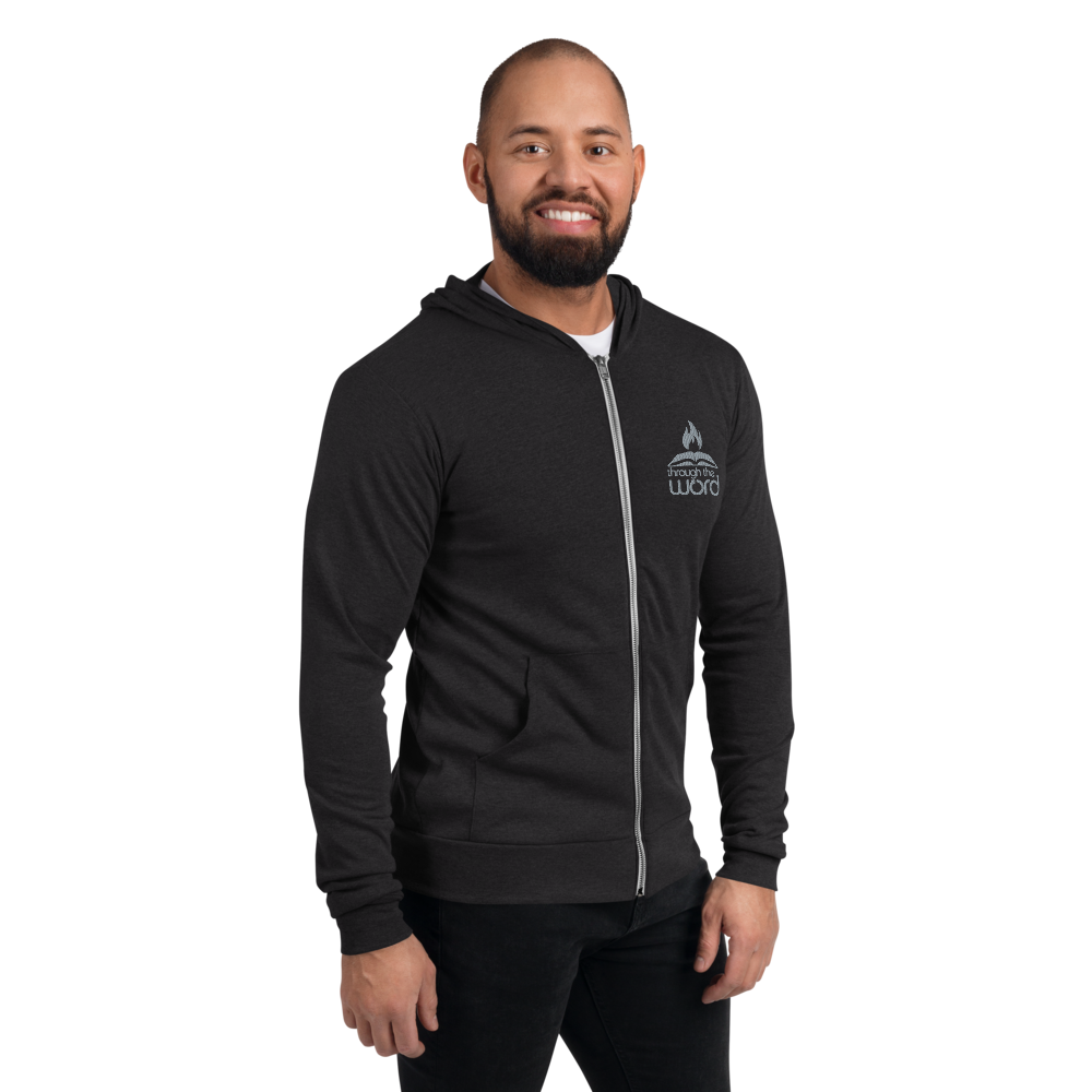TTW Embroidered Logo Lightweight Hooded Zip-up