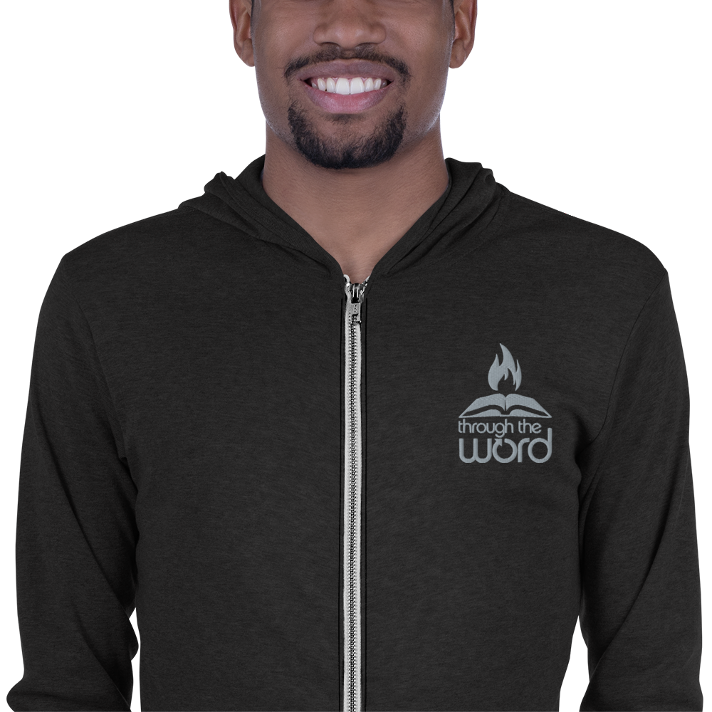 TTW Embroidered Logo Lightweight Hooded Zip-up