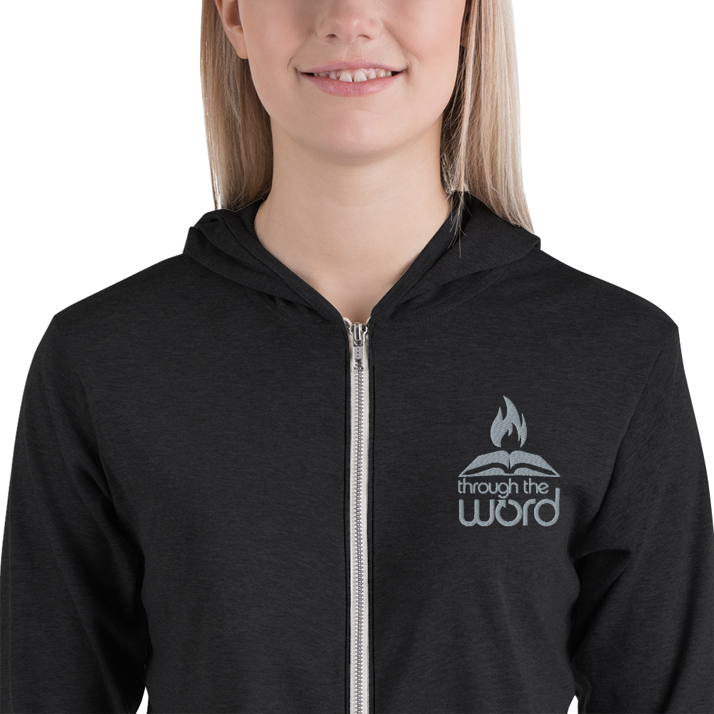 TTW Embroidered Logo Lightweight Hooded Zip-up