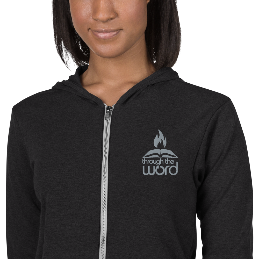 TTW Embroidered Logo Lightweight Hooded Zip-up