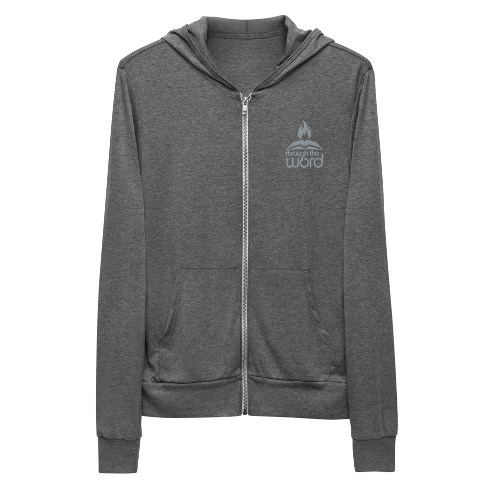 TTW Embroidered Logo Lightweight Hooded Zip-up
