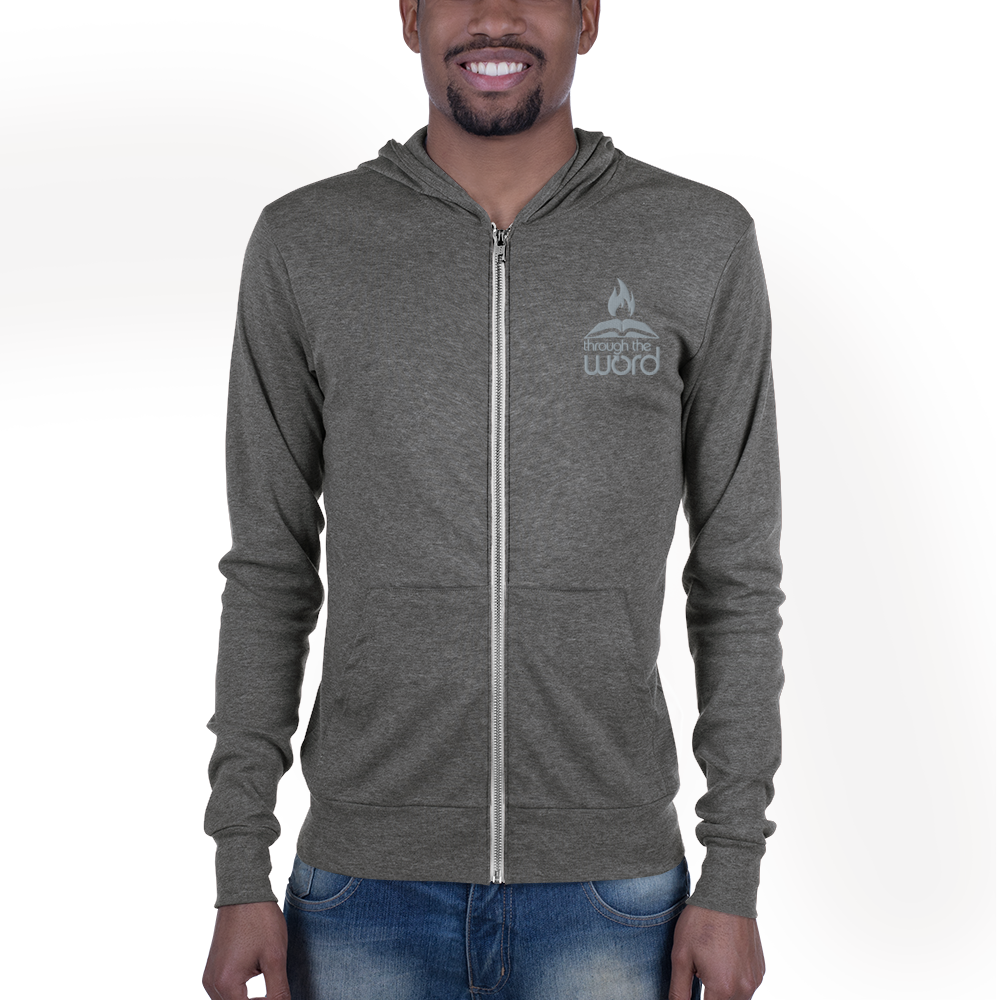 TTW Embroidered Logo Lightweight Hooded Zip-up