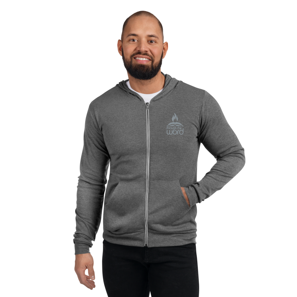 TTW Embroidered Logo Lightweight Hooded Zip-up