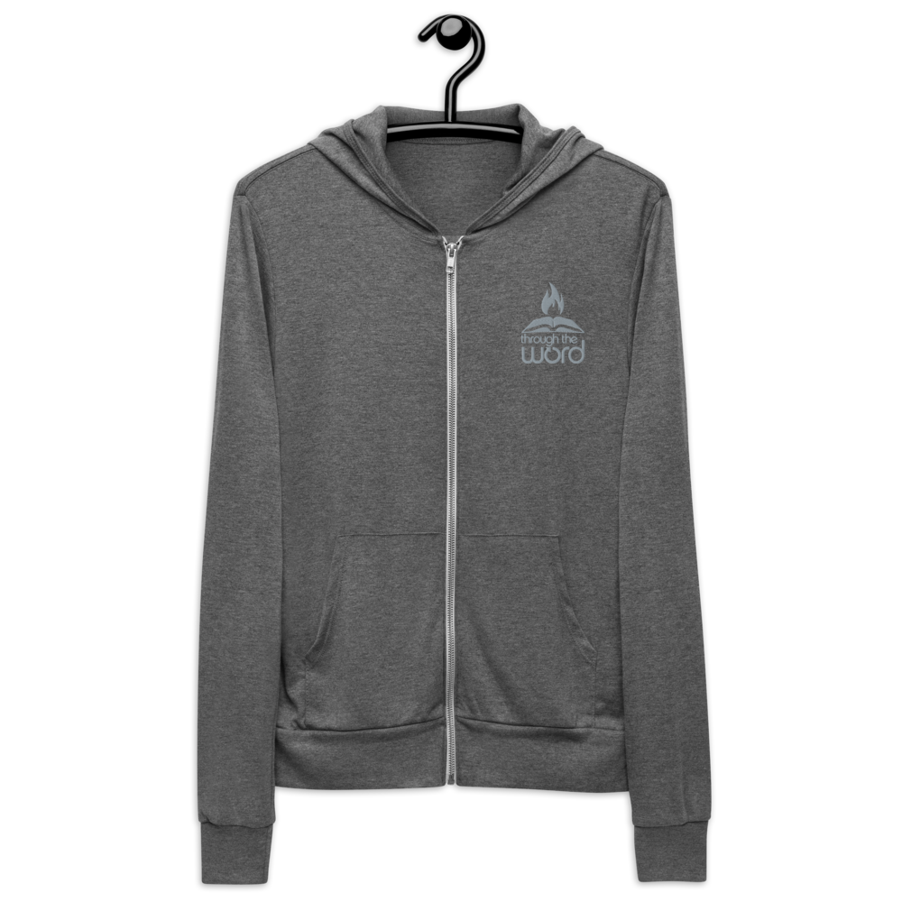TTW Embroidered Logo Lightweight Hooded Zip-up