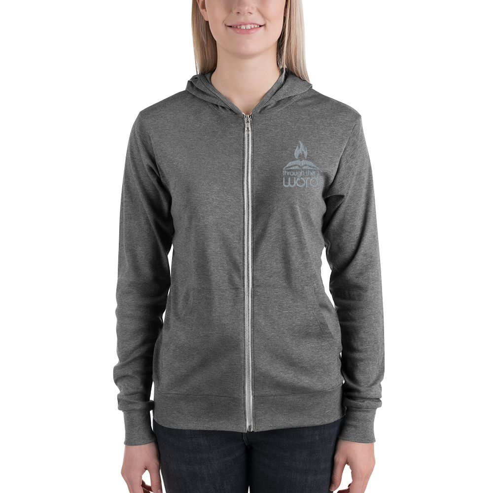 TTW Embroidered Logo Lightweight Hooded Zip-up