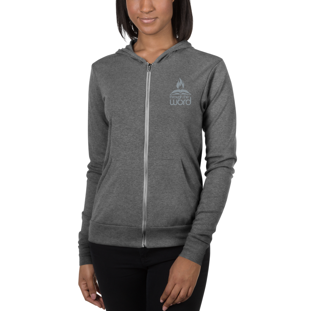 TTW Embroidered Logo Lightweight Hooded Zip-up