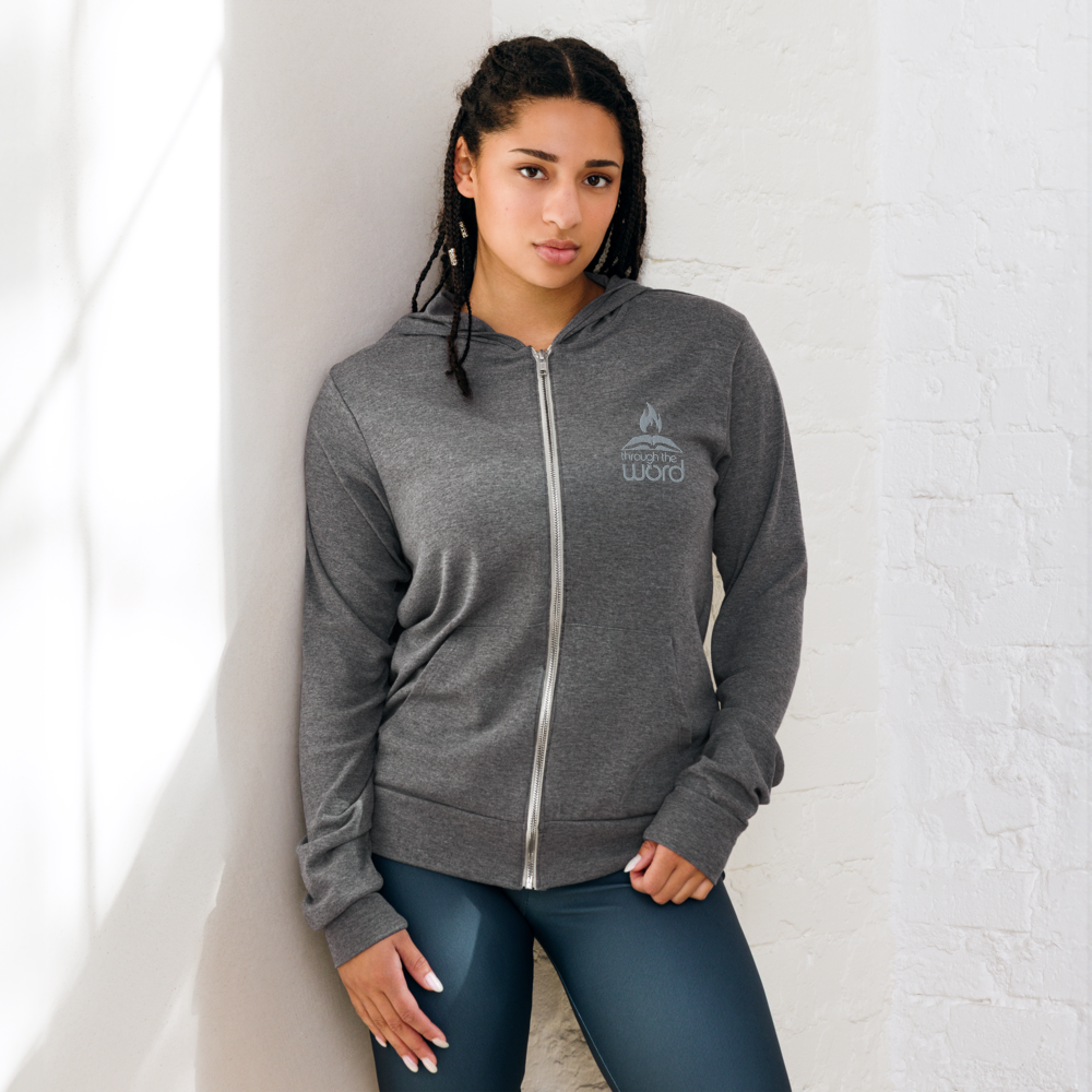 TTW Embroidered Logo Lightweight Hooded Zip-up