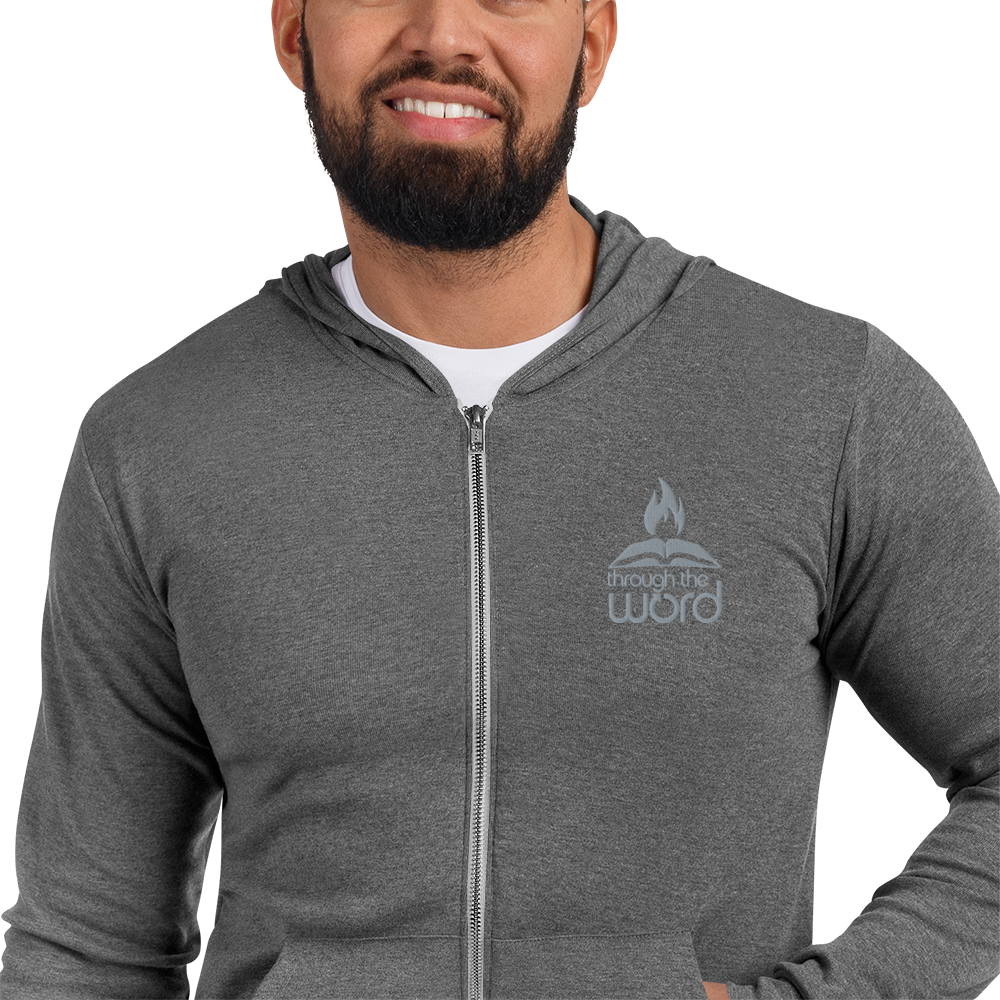 TTW Embroidered Logo Lightweight Hooded Zip-up
