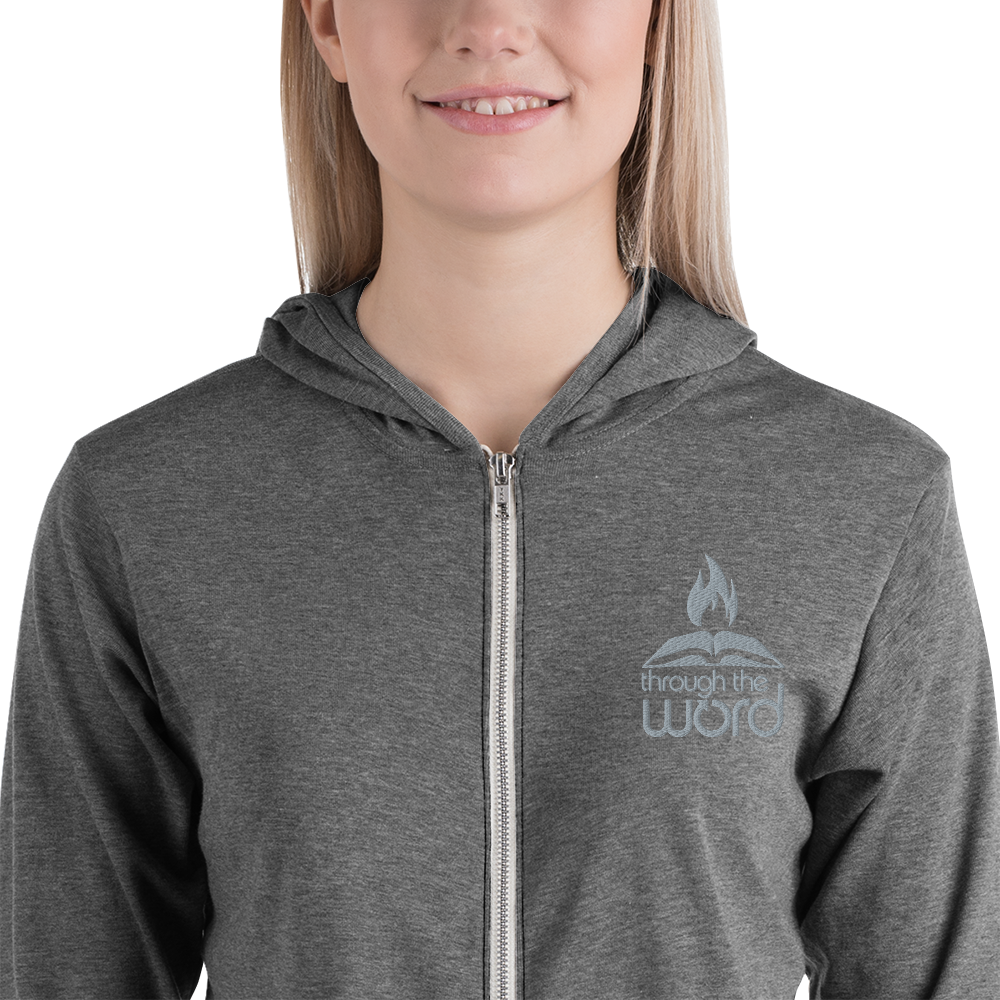 TTW Embroidered Logo Lightweight Hooded Zip-up