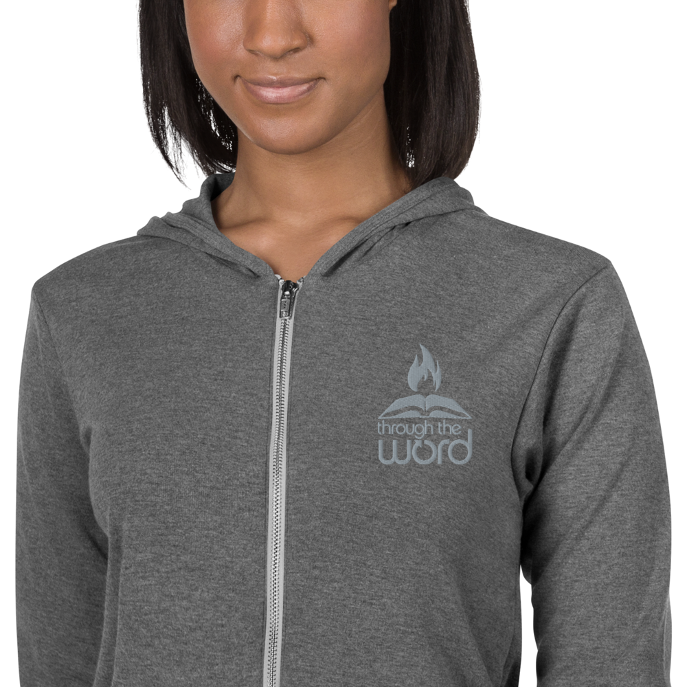 TTW Embroidered Logo Lightweight Hooded Zip-up
