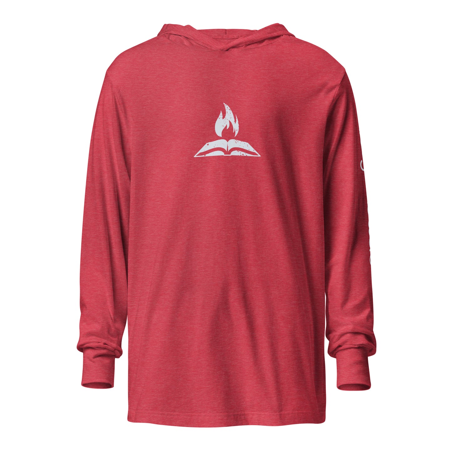 TTW Hooded Long Sleve Shirt - Flame + Wordmark Sleeve